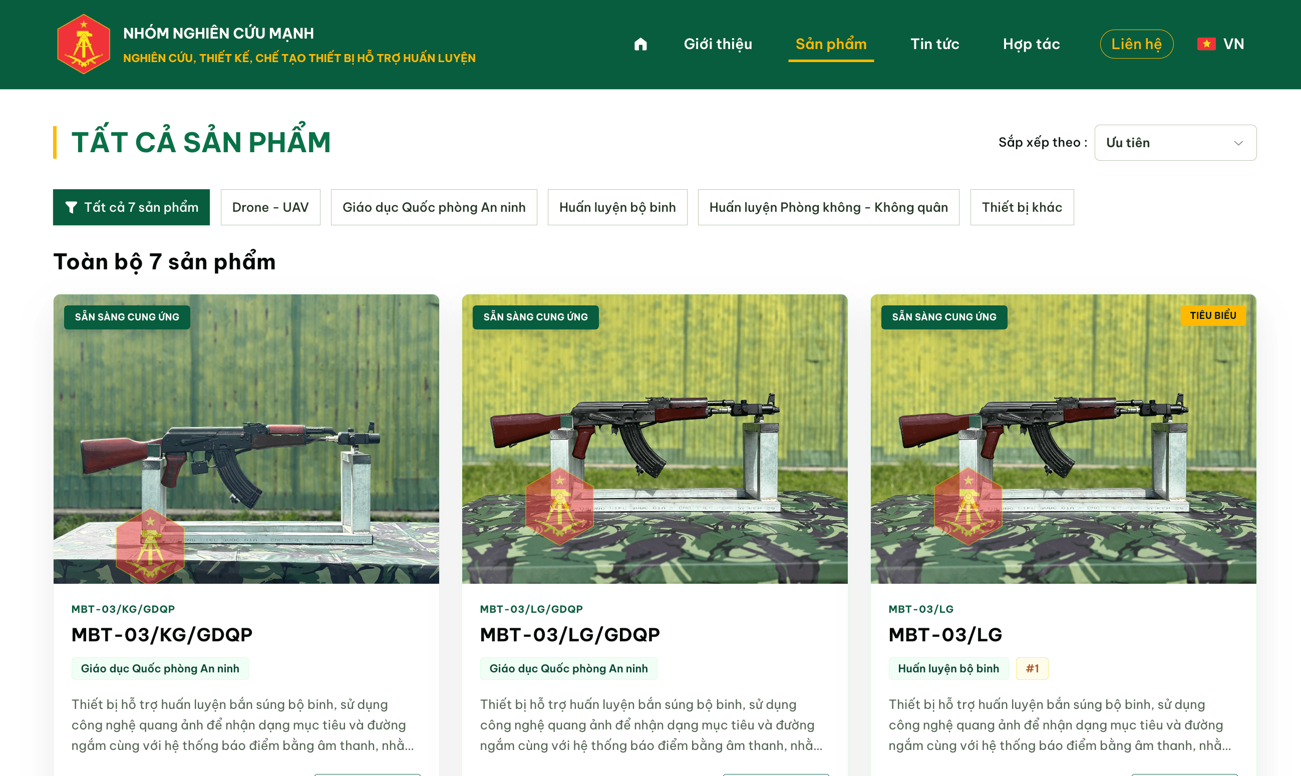 Ảnh preview website và hệ thống quản trị Nhóm Nghiên cứu Mạnh